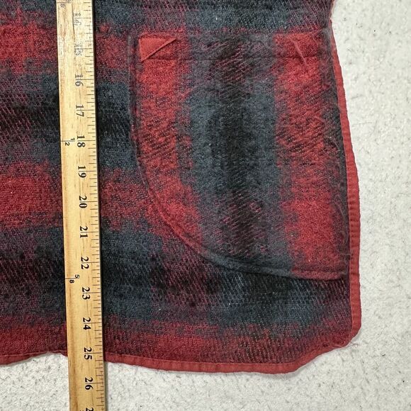 BCBGeneration Women's One Size Poncho Sweater Turtleneck Red Gray Striped Tunic - Picture 7 of 10